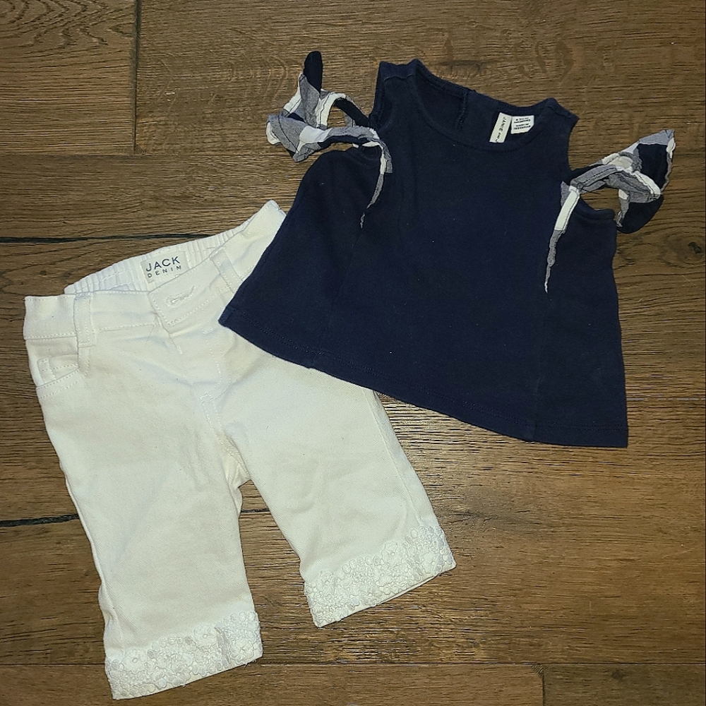 Janie and Jack denim pant set